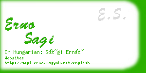 erno sagi business card